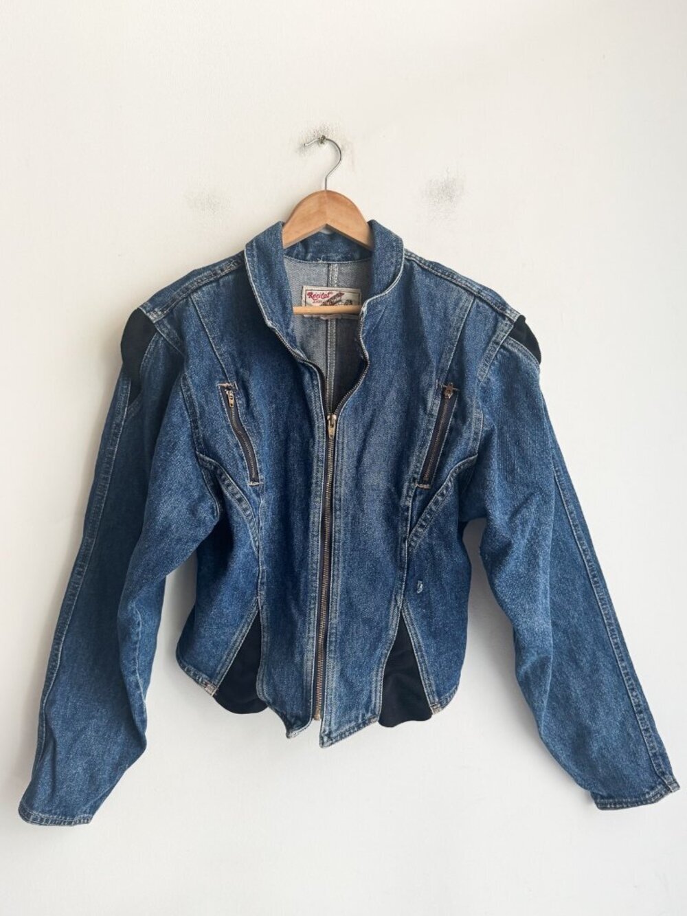 Vintage Recital Jeans Denim Moto Jacket M